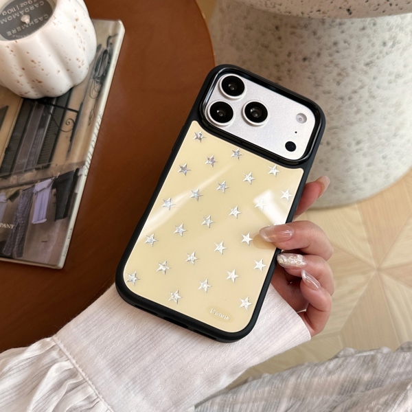 Case Vàng Nhiều Ngôi Sao Viền Đen - 17 PRO