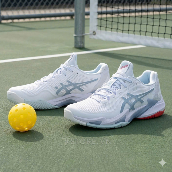 Giày Pickleball / Tennis Asics Court FF3 - 1042A220 107 - Màu Trắng