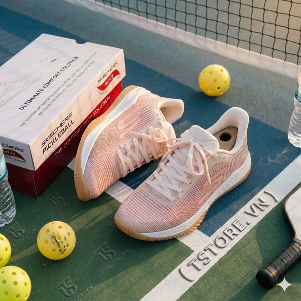 Giày Pickleball / Tennis Skechers Viper Court Pro 2.0 - 172109 LTPK - Màu Hồng Nhạt