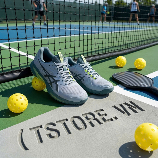 Giày Pickleball / Tennis Asics Solution Speed FF4 - 1041A532 400 - Màu Xám