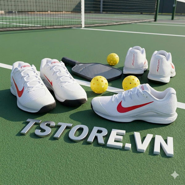 Giày Pickleball / Tennis Nike Vapor 12 HC - FV5552 109 - Màu Trắng Đỏ