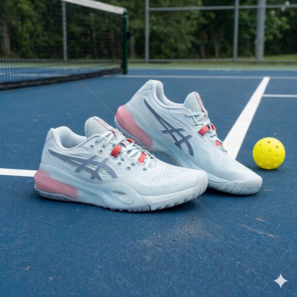 Giày Pickleball / Tennis Asics Gel Resolution X ( Gel X ) - 1042A279 401 - Màu Ghi Hồng