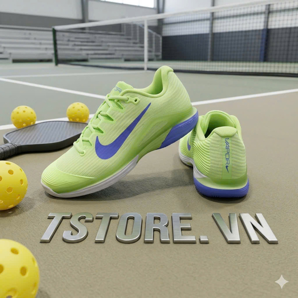 Giày Pickleball / Tennis Nike Vapor 12 HC - FV5554 300 - Màu Xanh Neon