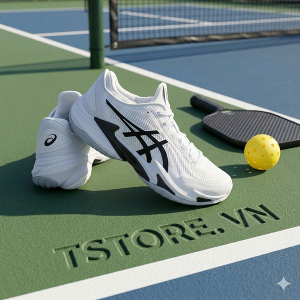Giày Pickleball / Tennis Asics Court FF3 - 1041A370 100 - Màu Trắng