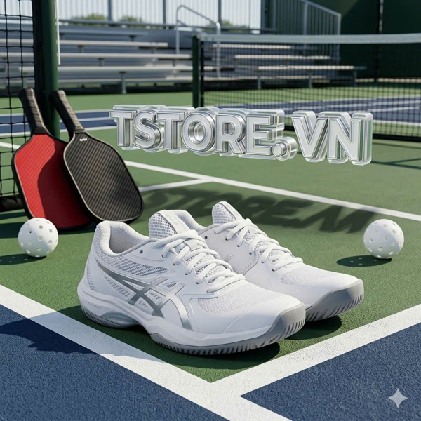 Giày Pickleball / Tennis Asics Game FF - 1042A281 101 - Màu Trắng