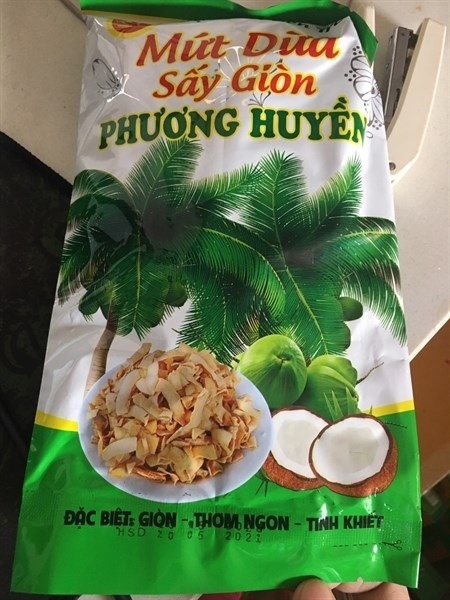 Mứt dừa sấy giòn Phương Huyền 250g