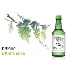 Rượu Soju Hàn Quốc Damso Vị Nho Xanh 360 ml