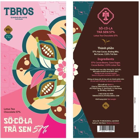 Sô cô la Trà Sen 57% 67g