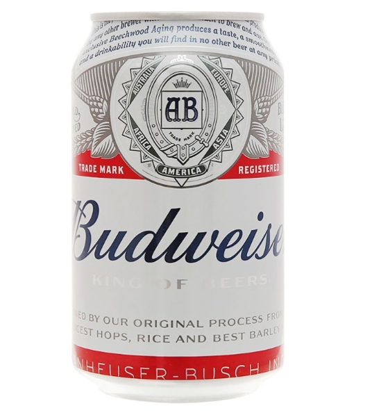 Đồ uống và rượu bia>>Bia Budweiser Sleek Lon 330ml