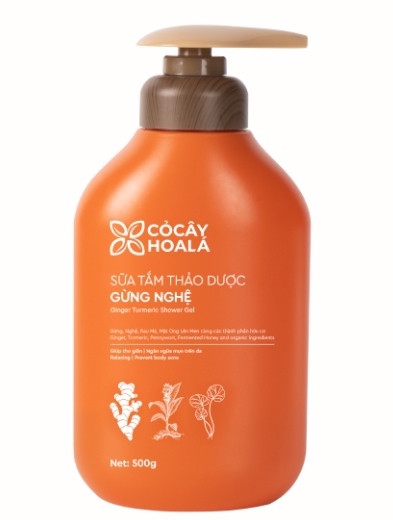 Sữa tắm thảo dược Gừng Nghệ 500gr