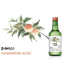 Rượu Soju Hàn Quốc Damso Vị Quýt Jeju 360 ml