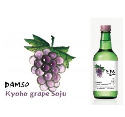 Rượu Soju Hàn Quốc Damso Vị Nho Kyoho 360 ml