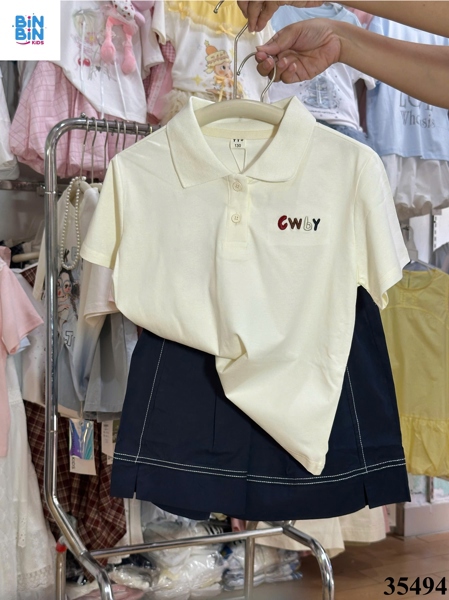 35494-Set quần jeans polo kem