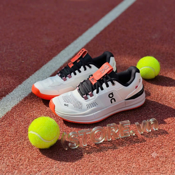 Giày Pickleball / Tennis ON THE ROGER Pro Clay - 3WD10600975- Màu Trắng Đỏ Cam