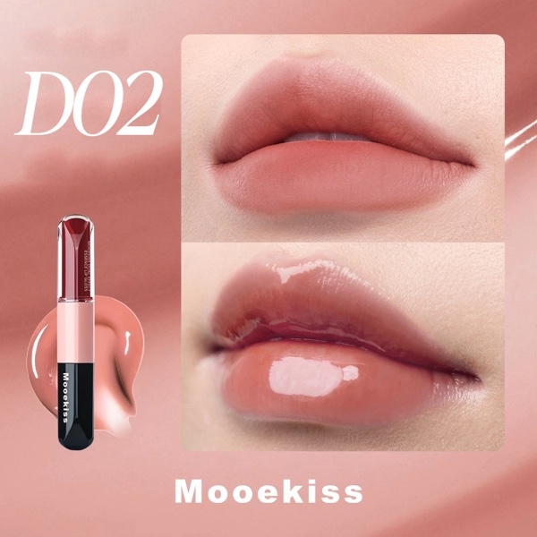 Son Mooekiss 2 Đầu Dual Effect Essence Lip Gloss