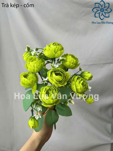 Trà kép - cốm - Hoa cành ngắn - Hoa Lụa Vân Vượng