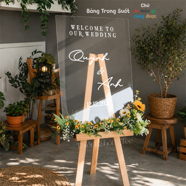 Bảng Nhựa Cứng - Chữ Decal 50x70
