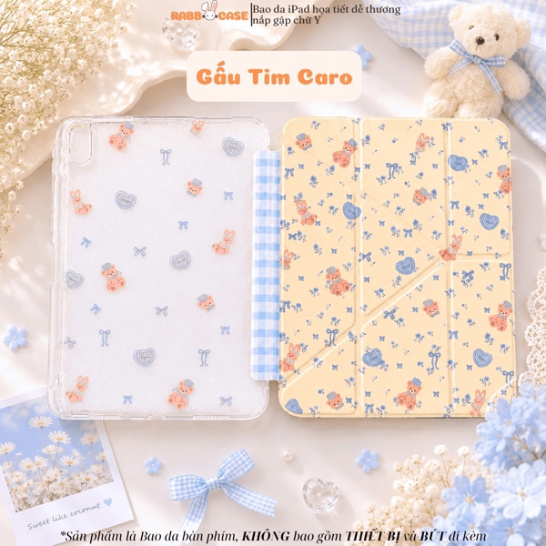 Ốp iPad họa tiết dễ thương gập tam giác - 10.9/11"