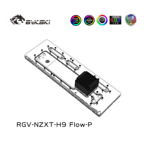 Tấm Nước Bykski RGV-NZXT-H9 FLOW-P Kèm Bơm DDC - Case NZXT H9