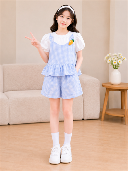 BG PHỐI CARO TAI THỎ ĐÍNH CÀ RỐT 10-20
