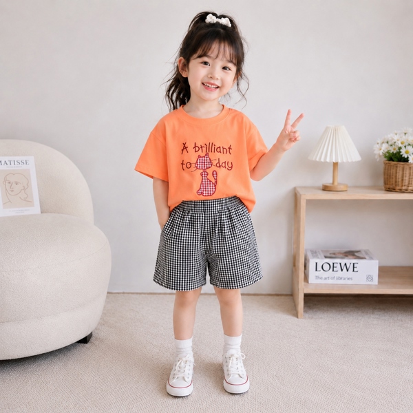 BG PHỐI CARO ÁO THÊU MÈO SIZE 8-20,R7
