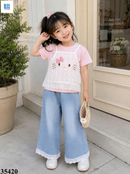 35420- Set bộ 3CT kitty dây hồng