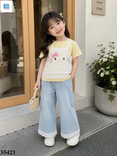 35421- Set bộ 3CT kitty dây vàng