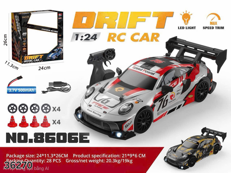 8606E HỘP XE ĐUA DRIFT ĐK PIN SẠC