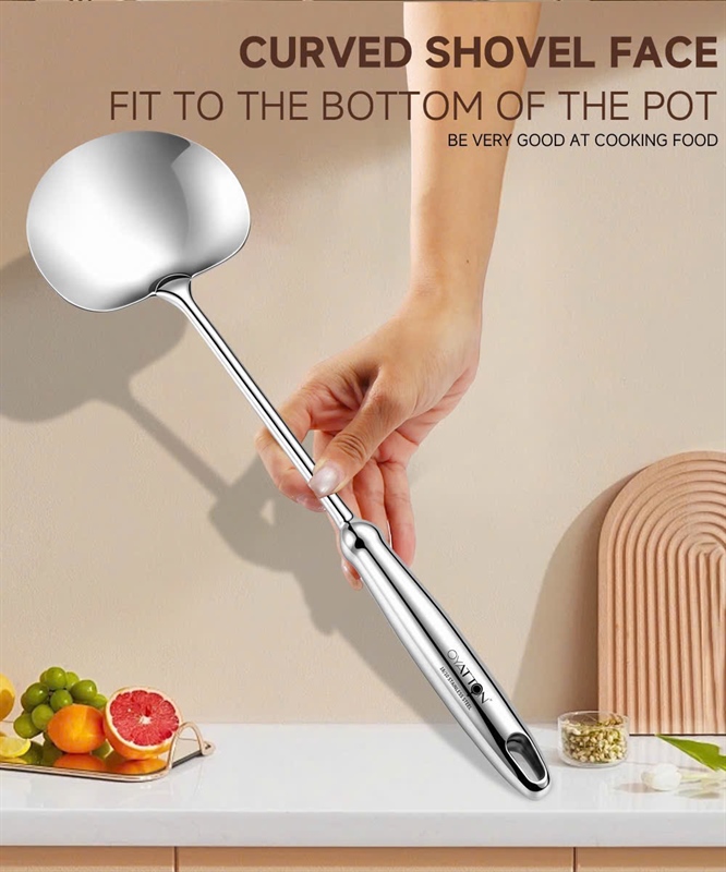 S128-O492 Xẻng Nấm Oyatton 10.5x37cm, inox 18/10, model: OYT-AL492GC [T120]
