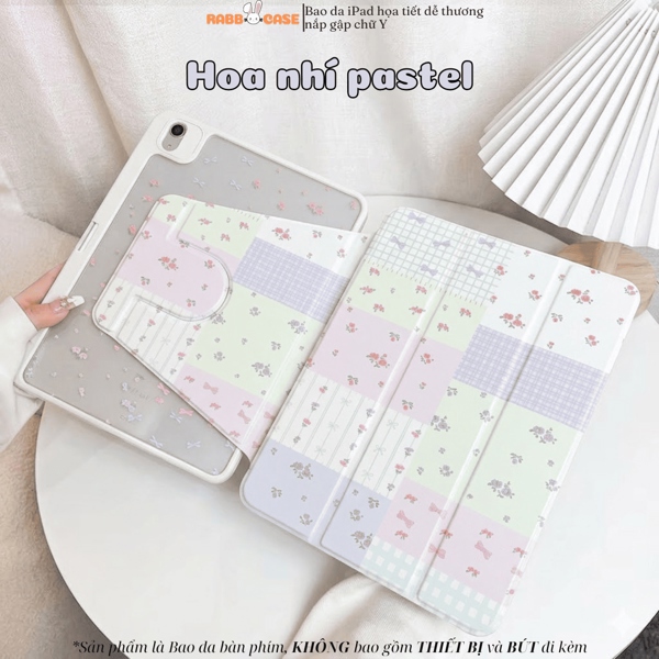 Bao da iPad xoay 360 độ,hoạ tiết HOẠT HÌNH, CUTE, mặt lưng chống ố Mini 6 | Mini 7