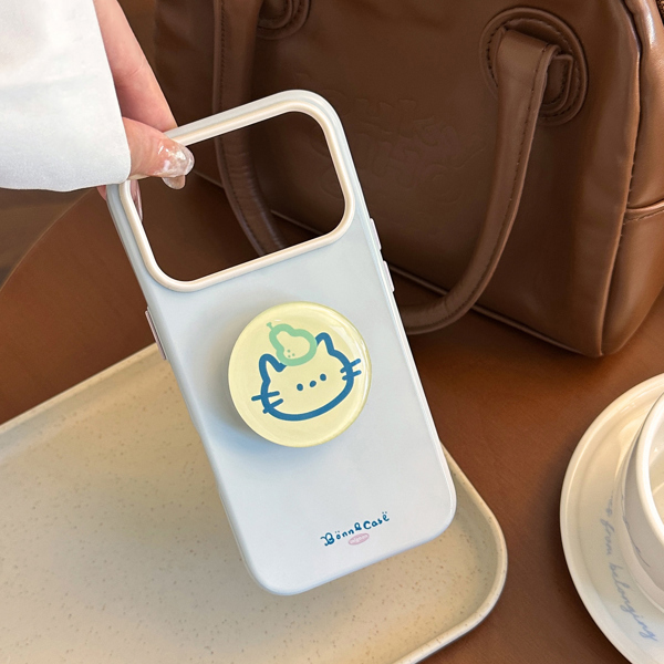 Case Xanh Trơn + Pop Mèo Xanh - 14PROMAX