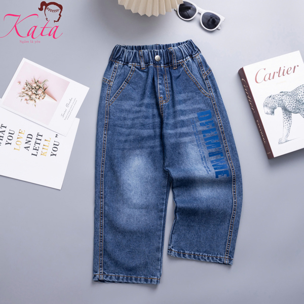 QT JEAN DÀI 2 NẮP TÚI SAU IN CHỮ SIZE 10-20