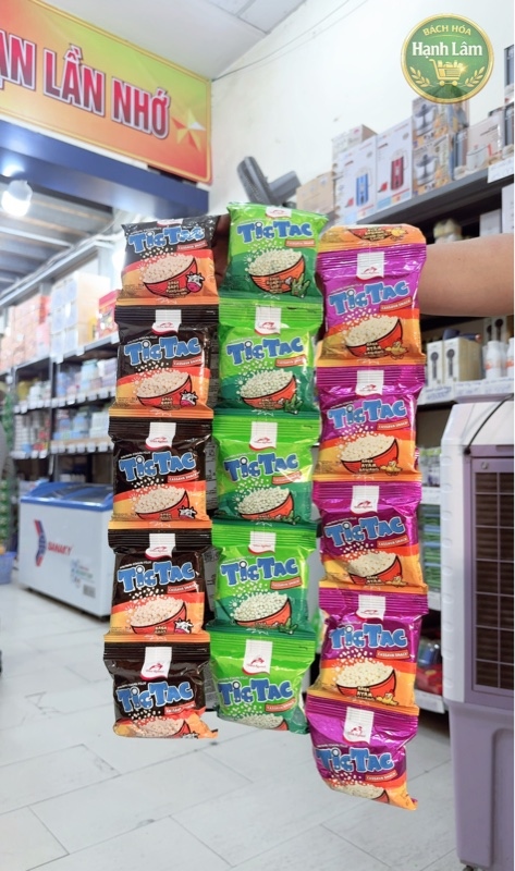 Dây 10 gói Snack khoai mì vị rong biển Tictac 14g ( xanh lá )