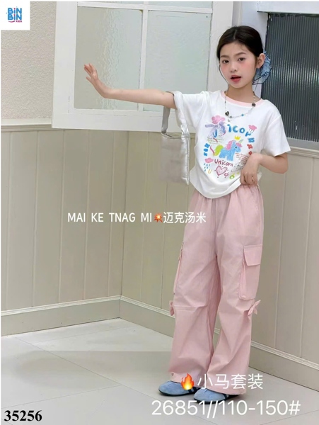 35256- Set bộ QD crop Pony Hồng