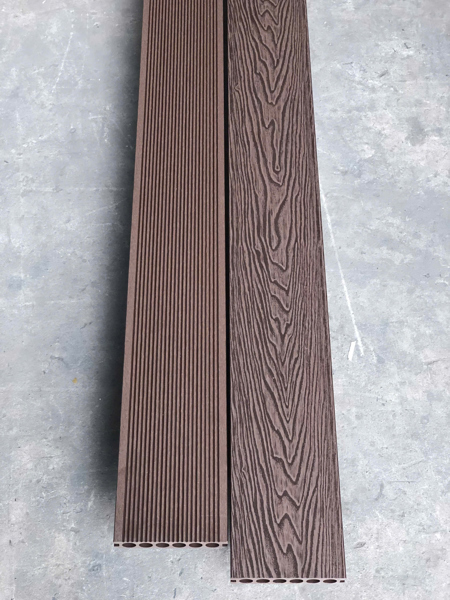 SÀN NGOÀI TRỜI LỖ TRÒN 3D (140x25x2900MM) - COFFEE
