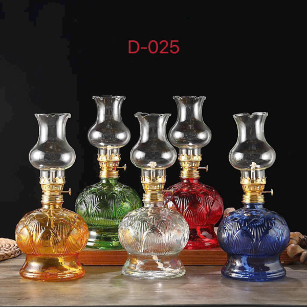 Đèn dầu lưu ly bình cổ cao