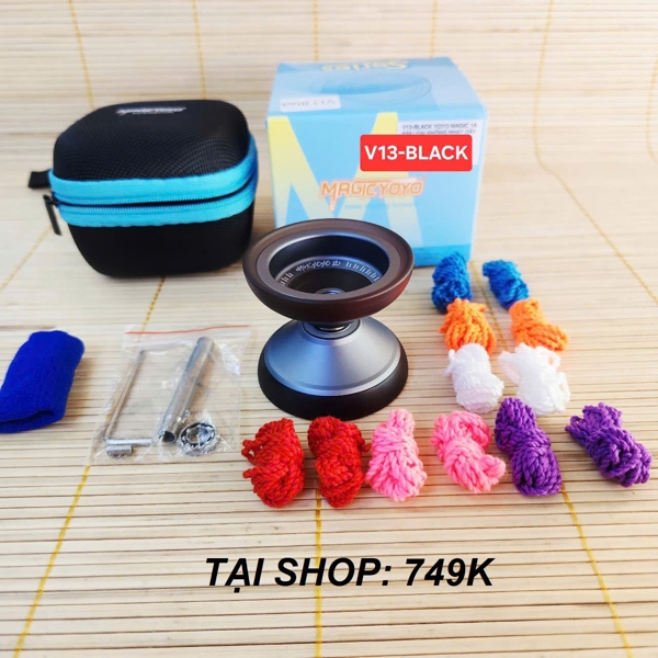 V13-BLACK YOYO MAGIC 1A KIM LOẠI VÒNG NHỰA TIÊU CHUẨN MÀU ĐEN