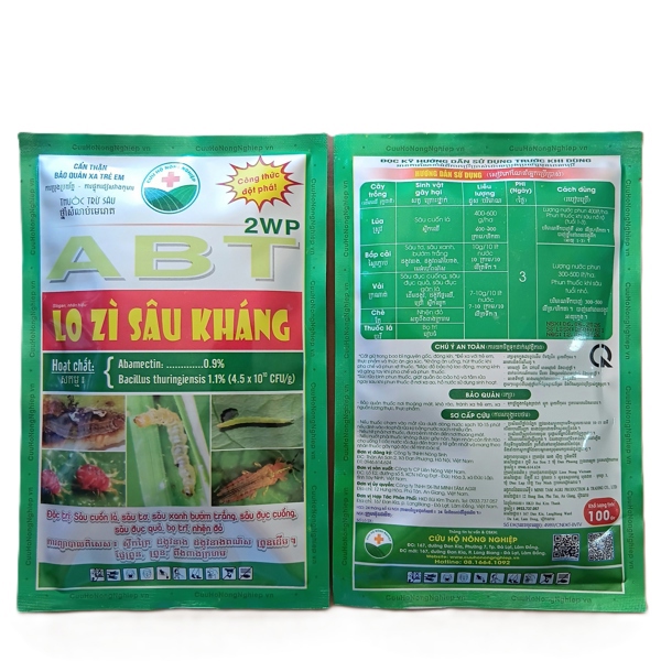 ABT 2WP Lo zì sâu kháng, gói 100gr. (KM 1 tặng 1) **