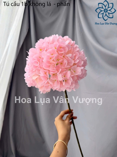 Tú cầu 1b không lá - phấn - Hoa cành dài - Hoa Lụa Vân Vượng