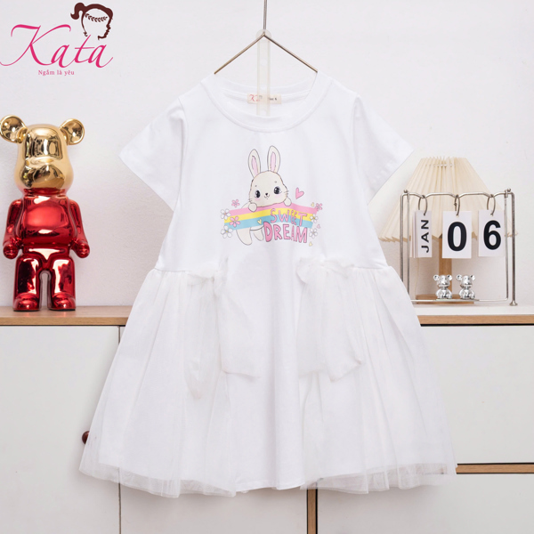 Đầm Bé Gái Sweet Dream Phối Voan Công Chúa