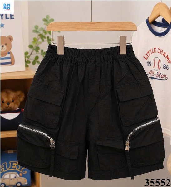 35552-Quần short TH kaki Đen