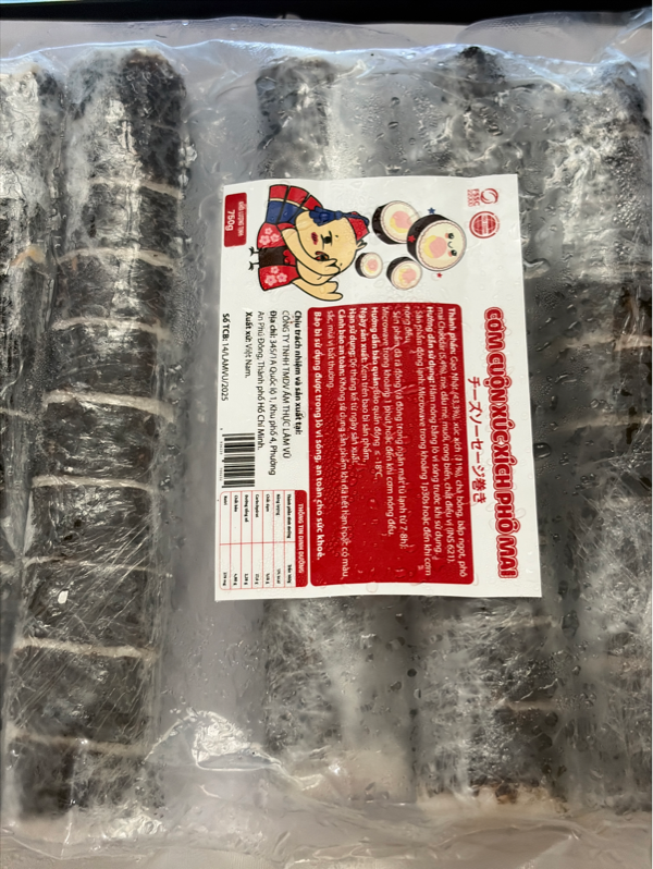 Cơm cuộn xúc xích phô mai