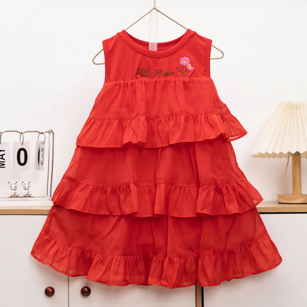 Đầm Bé Gái Little Flower Tầng Bèo Công Chúa