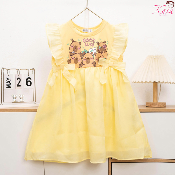 Đầm Bé Gái Good Luck Phối Voan Công Chúa