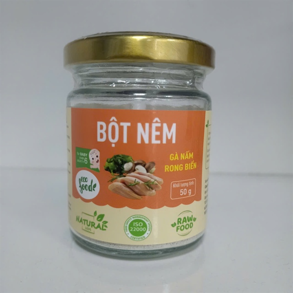 Bột nêm Ecofood vị gà, nấm rong biển 50g (6M+)