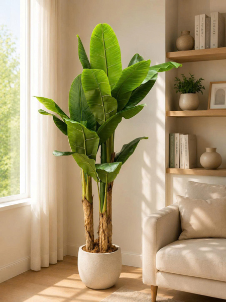 Cây chuối lá liền 1,5m - Cây - Hoa Lụa Vân Vượng