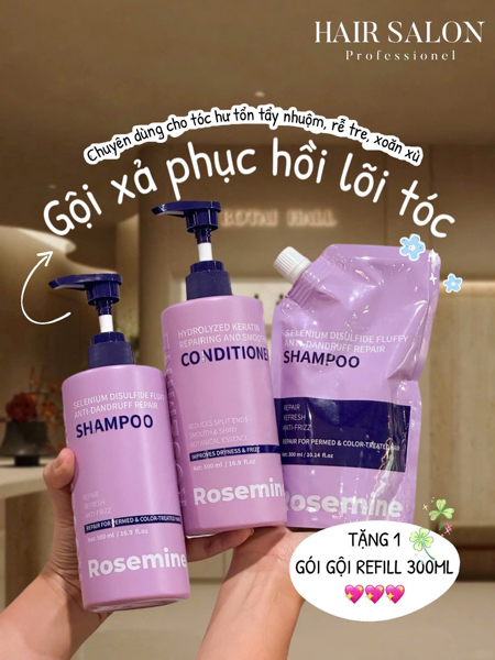 (VAT) LẺ XẢ Rosemine Repair Keratin 500ml - TÍM (306)