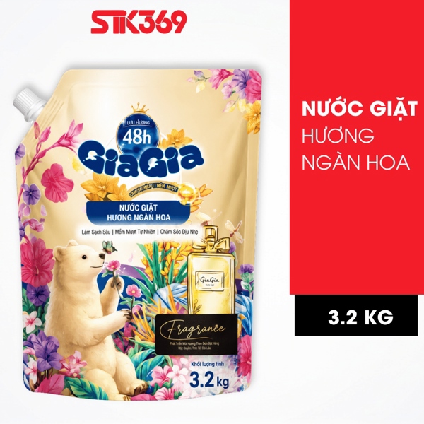 Nước giặt GIAGIA Hương Ngàn Hoa 3.2kg