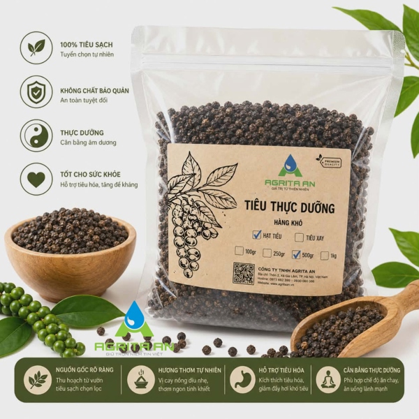 Tiêu Khô Hữu Cơ 250g