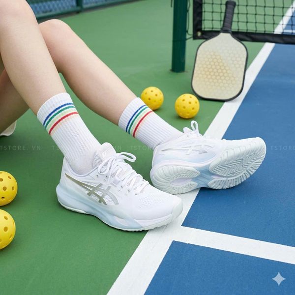 Giày Pickleball / Tennis Asics Gel Resolution X ( Gel X ) - 1042A279 100 - Màu Trắng